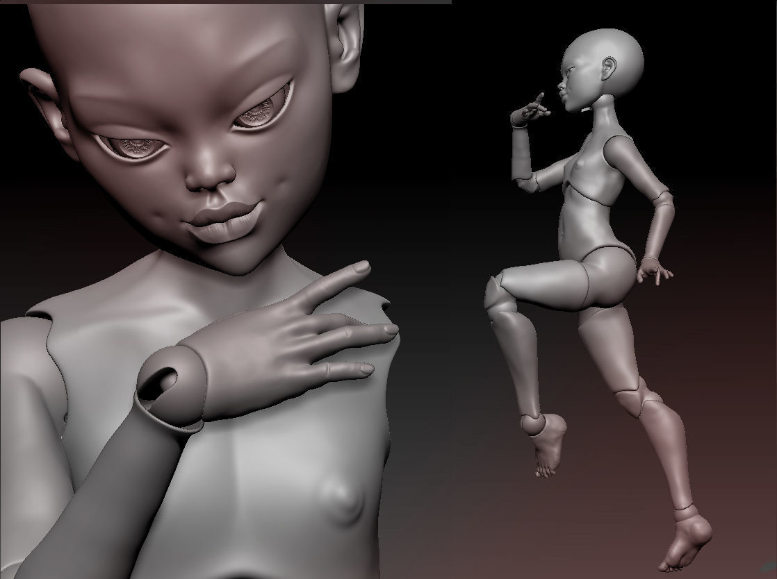  BJD doll Mara 30 cm 3D print model 3D print model_4