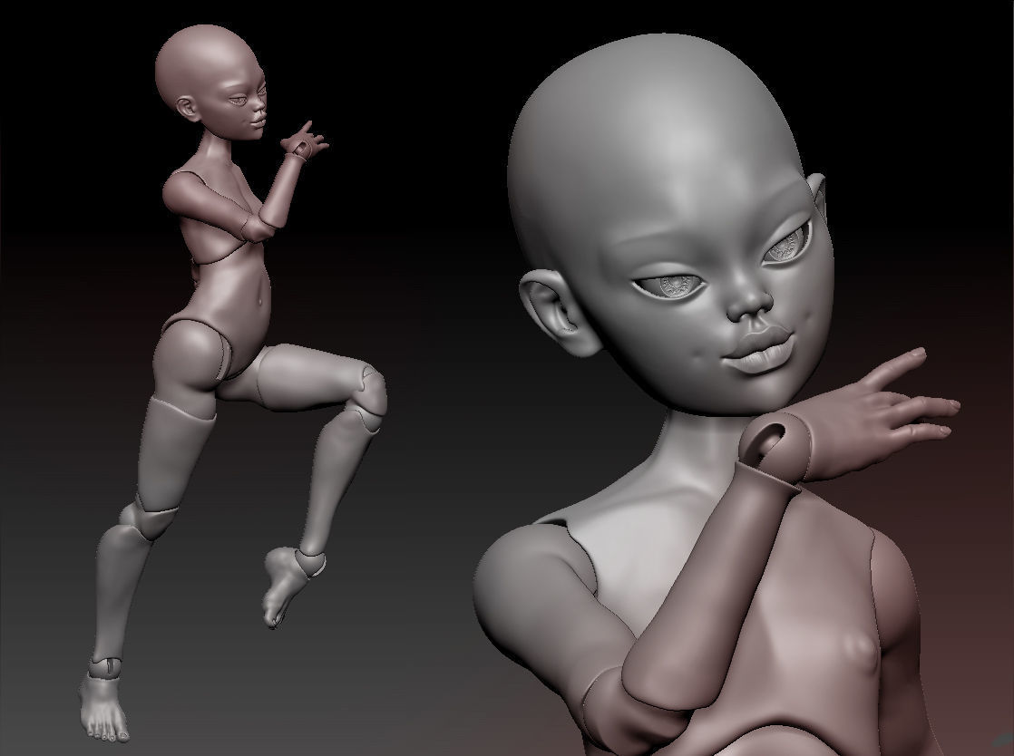  BJD doll Mara 30 cm 3D print model 3D print model_3