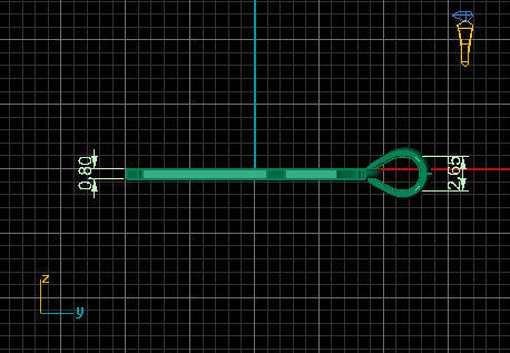 Olde English Pendant Letter F 3D print model_6