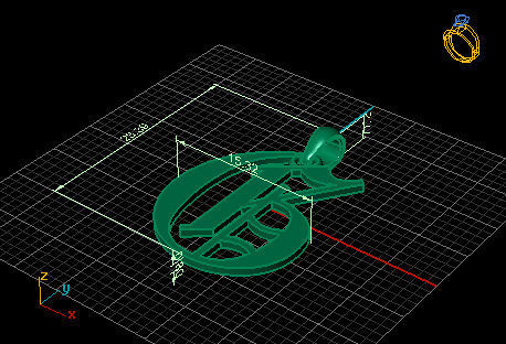 Olde English Pendant Letter G 3D print model_7
