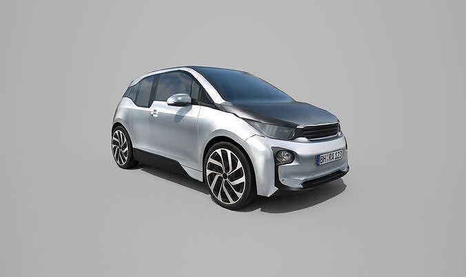 Generic City Car Low-poly 3D model 2