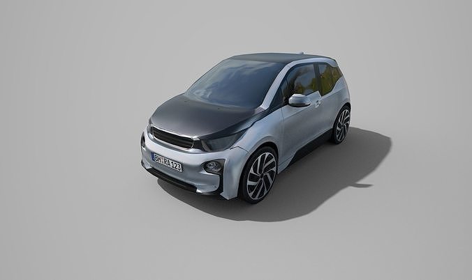 Generic City Car Low-poly 3D model 3