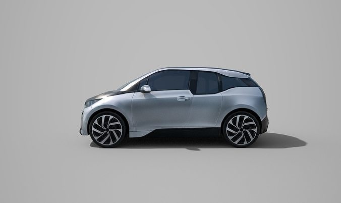 Generic City Car Low-poly 3D model 5