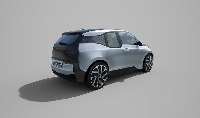 Generic City Car Low-poly 3D model 7