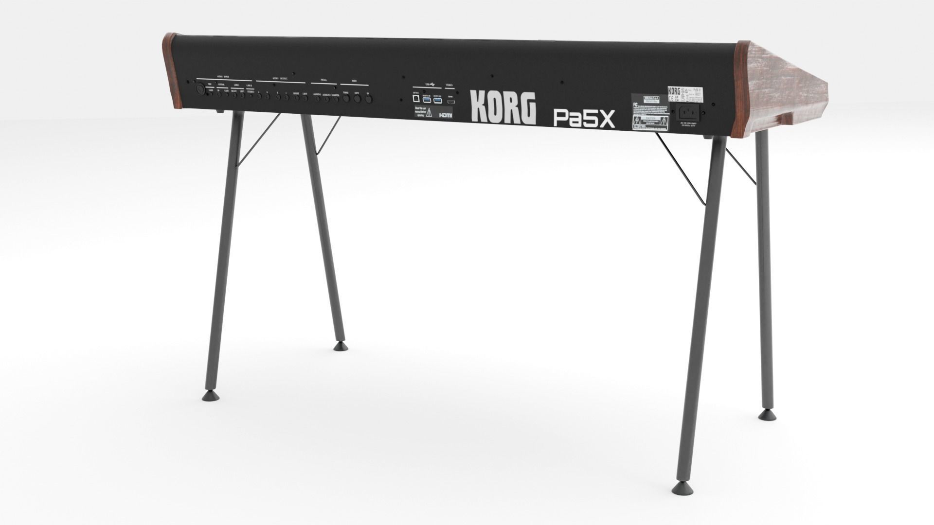 KORG PA5X KEYBOARD PBR 3D MODEL Low-poly 3D model_7