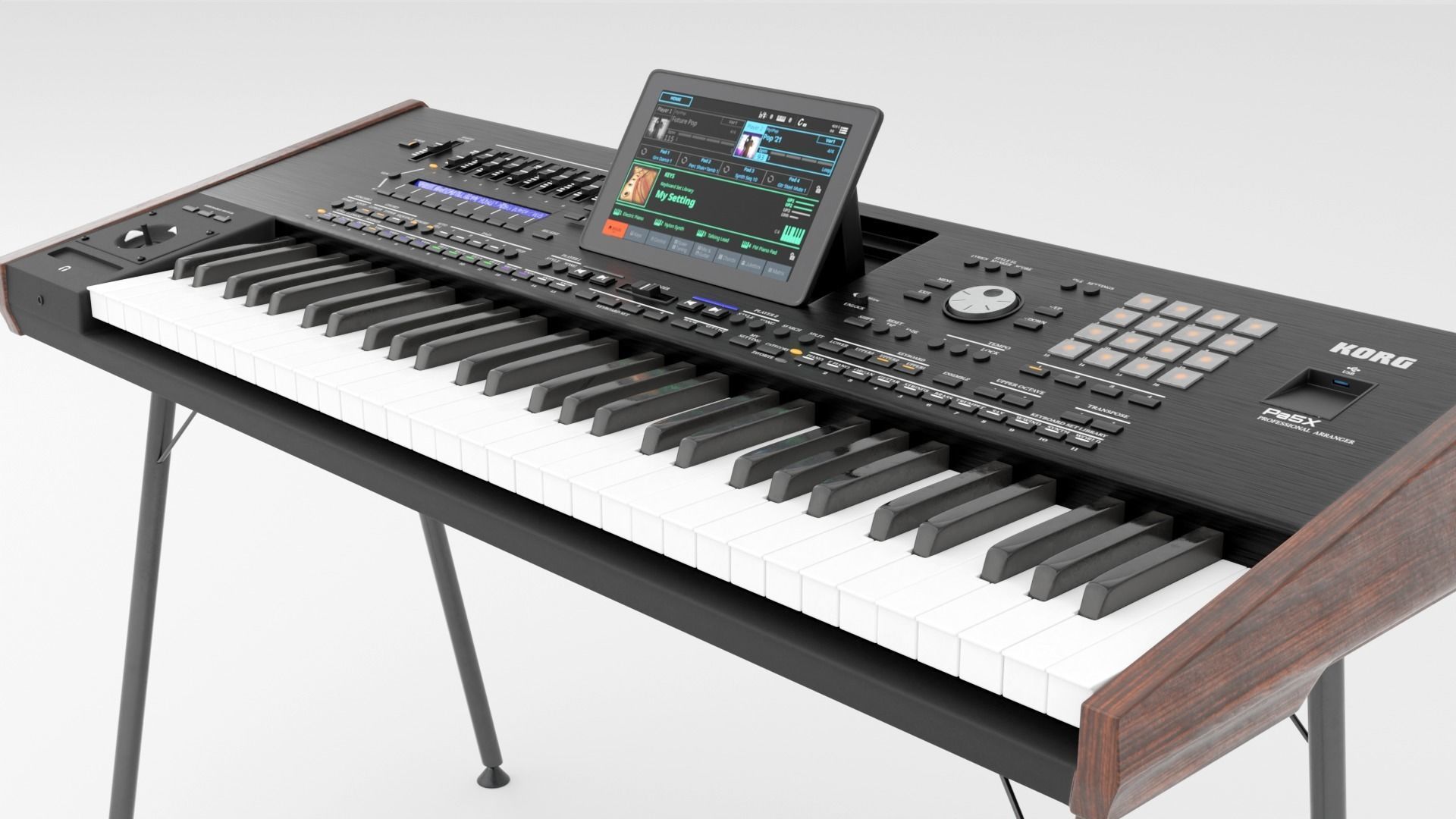 KORG PA5X KEYBOARD PBR 3D MODEL Low-poly 3D model_1
