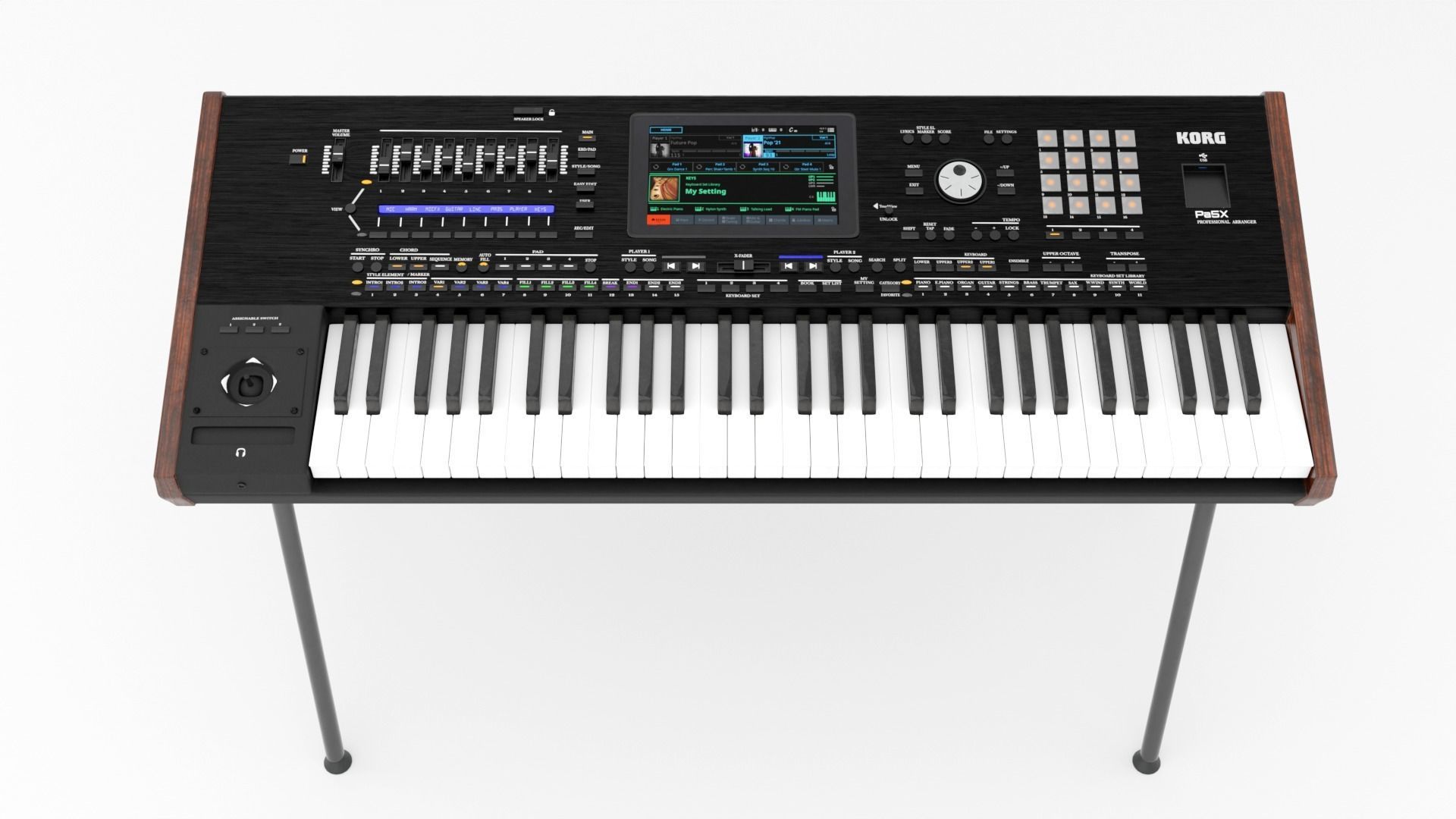 KORG PA5X KEYBOARD PBR 3D MODEL Low-poly 3D model_2