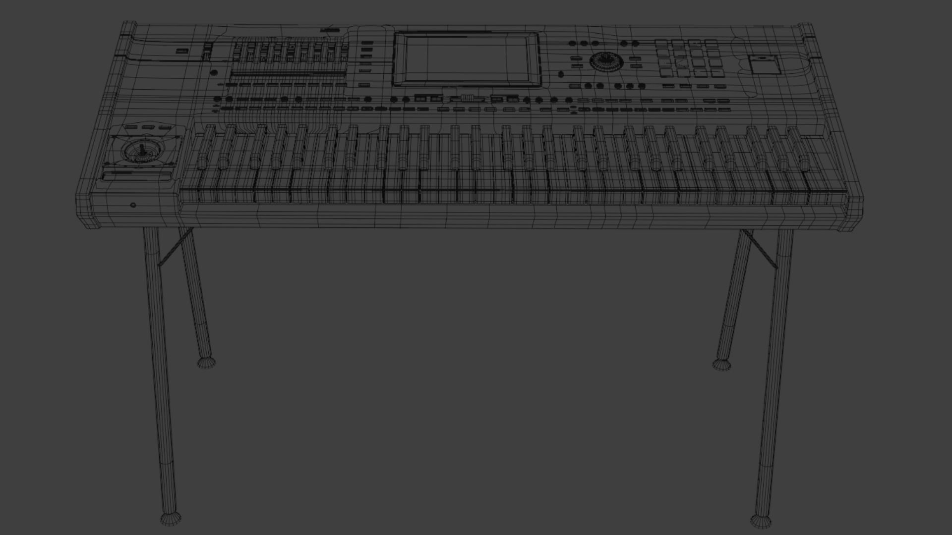 KORG PA5X KEYBOARD PBR 3D MODEL Low-poly 3D model_11