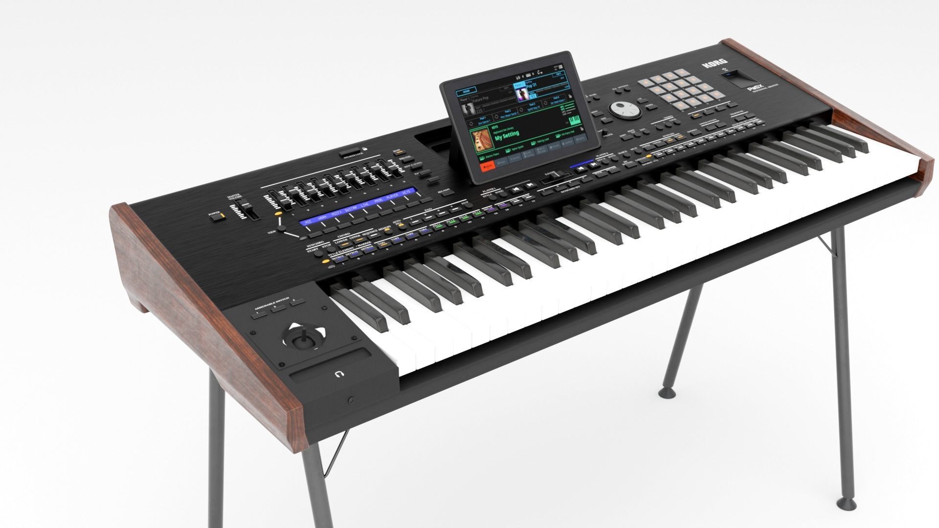 KORG PA5X KEYBOARD PBR 3D MODEL Low-poly 3D model_4