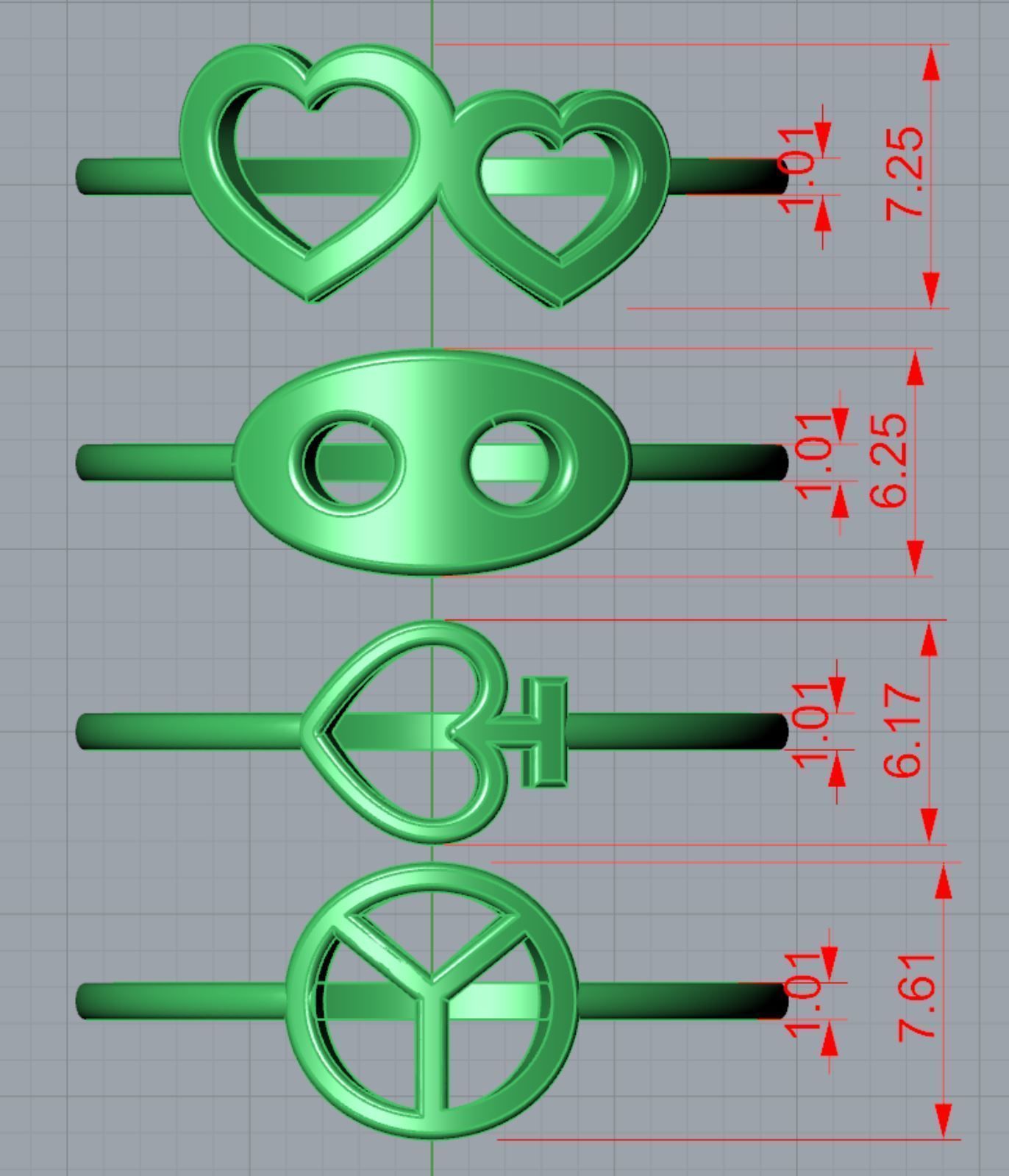 10 Light Wt Rings Printable 3d model 3D print model_15