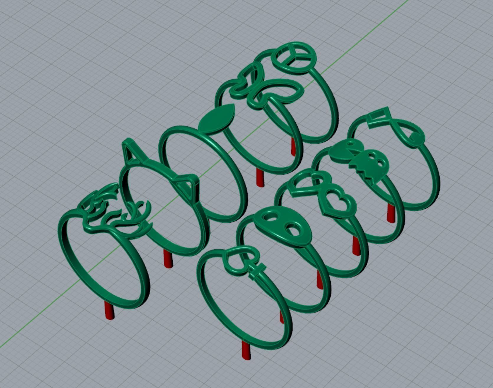 10 Light Wt Rings Printable 3d model 3D print model_17