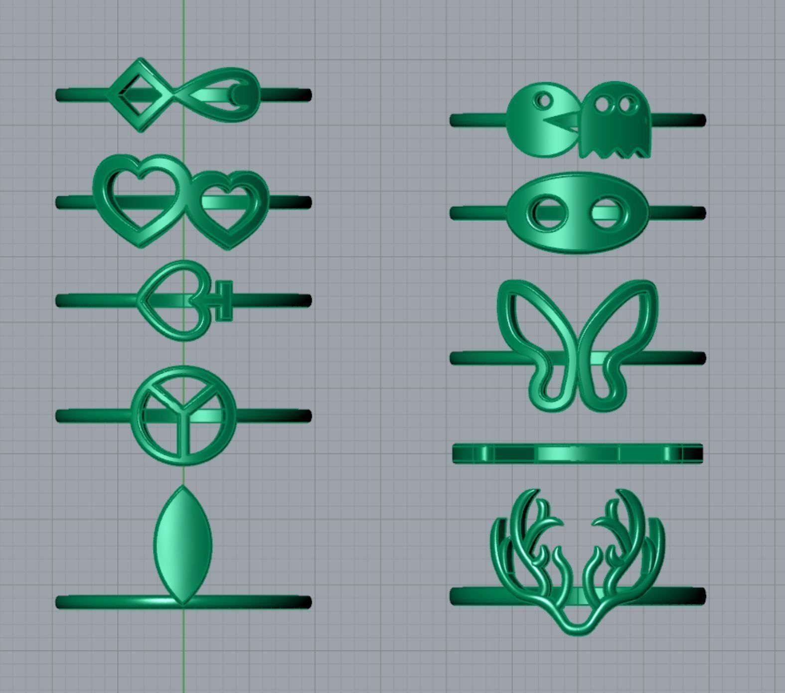 10 Light Wt Rings Printable 3d model 3D print model_1