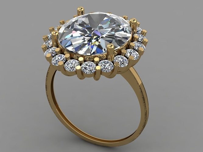 Gold ring 3D print model
