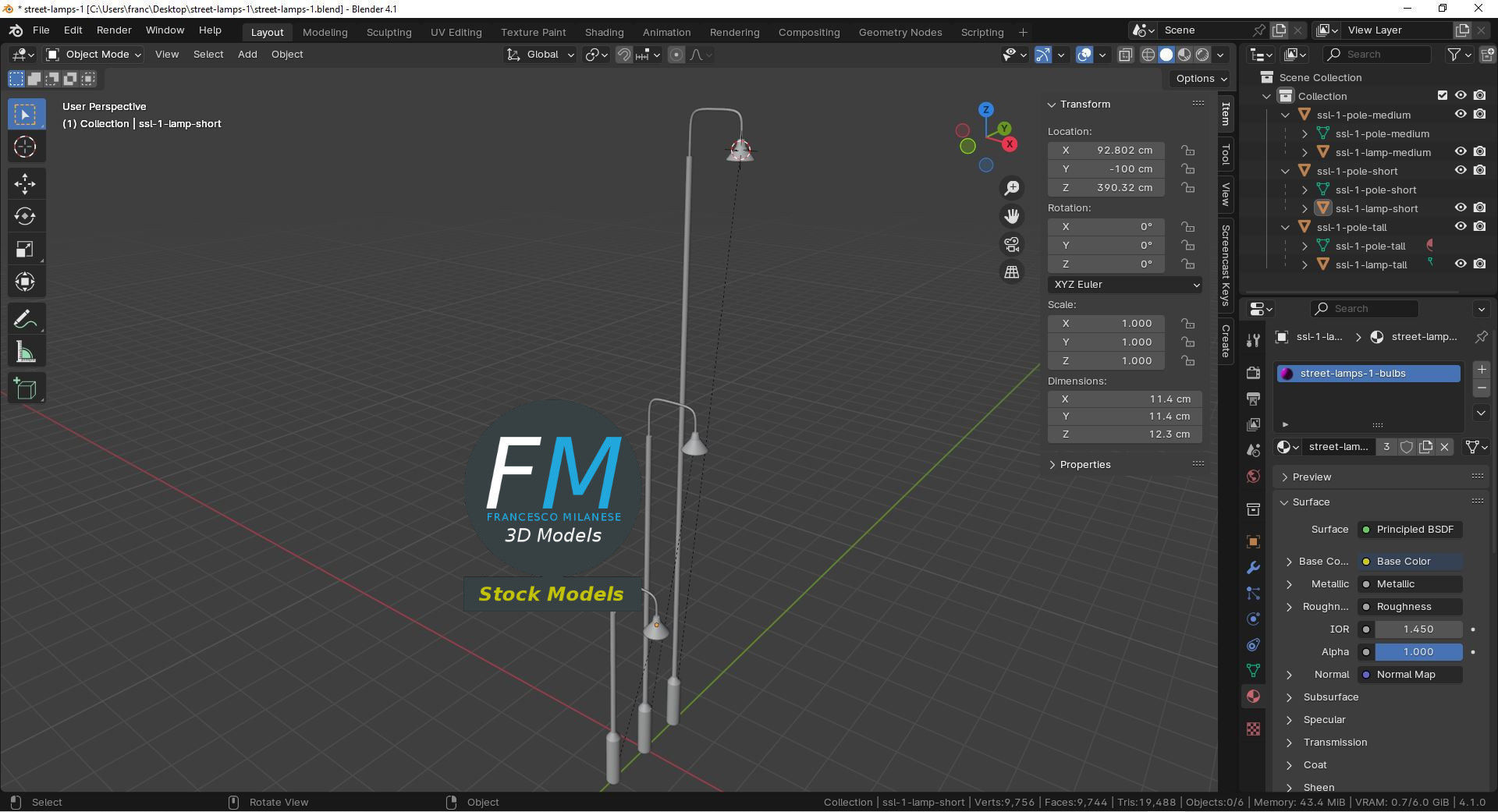 Street lamps 1 3D model_9