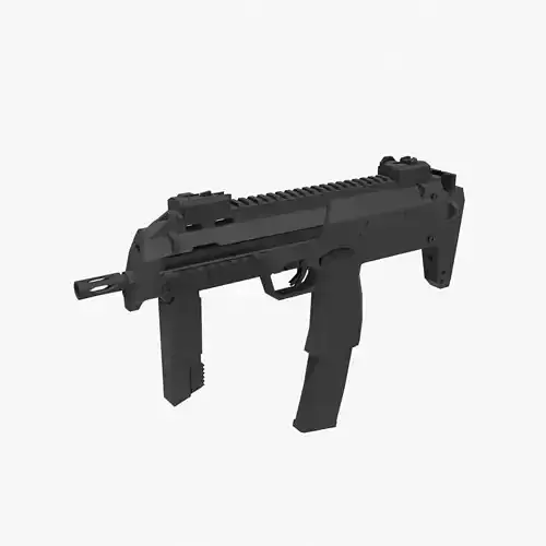 MP7 submachine gun Low-poly Low-poly 3D model