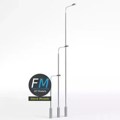 Street lamps 2 3D model