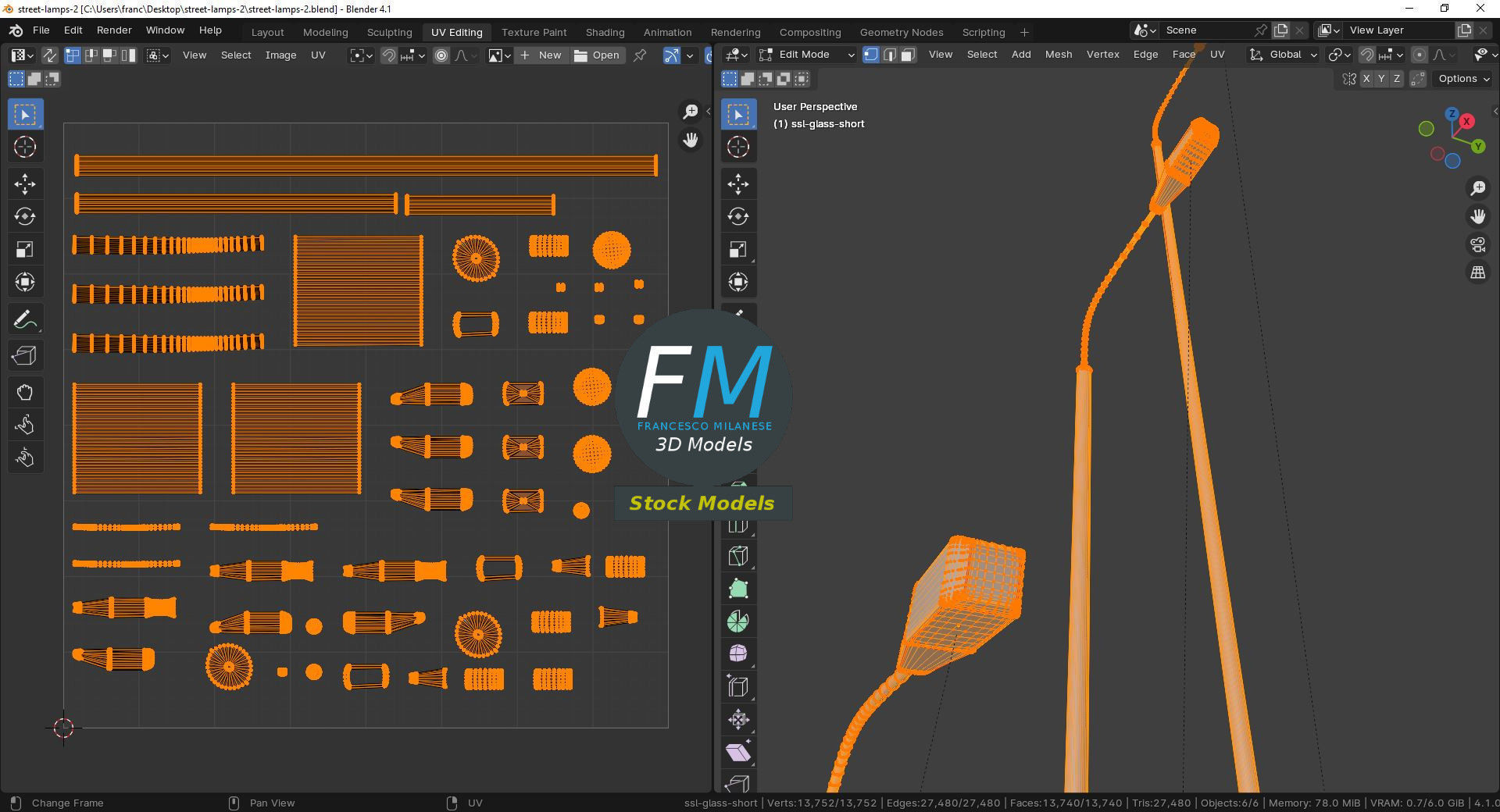 Street lamps 2 3D model_10