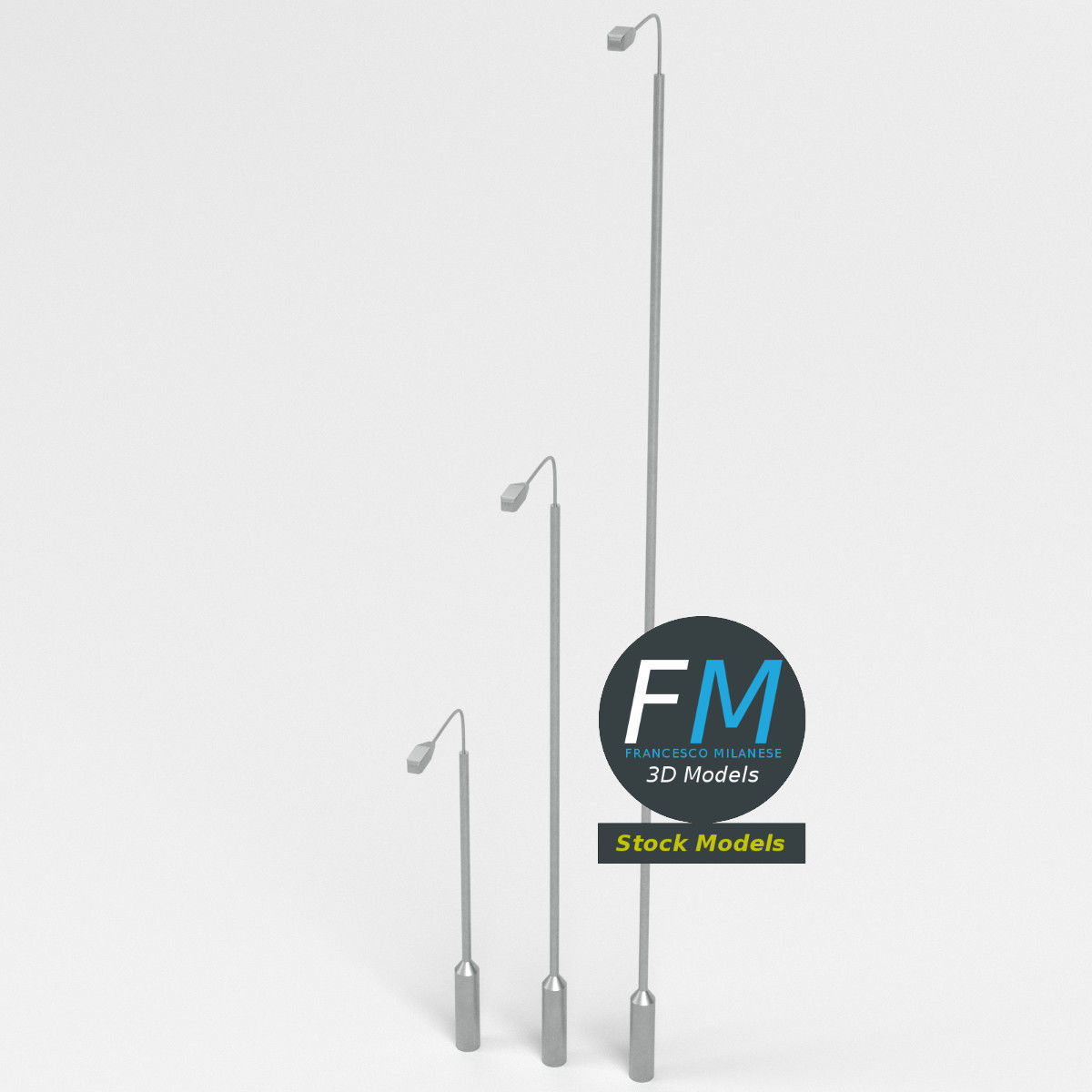Street lamps 2 3D model_2