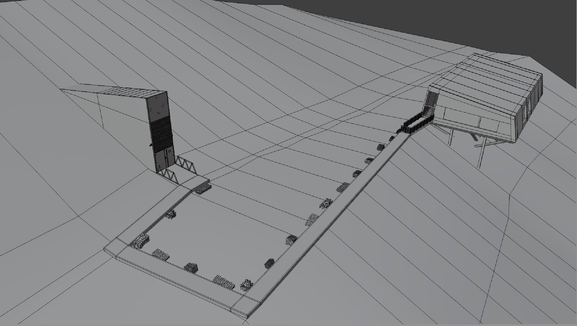 Svalbard Global Seed Vault Low-poly 3D model_8