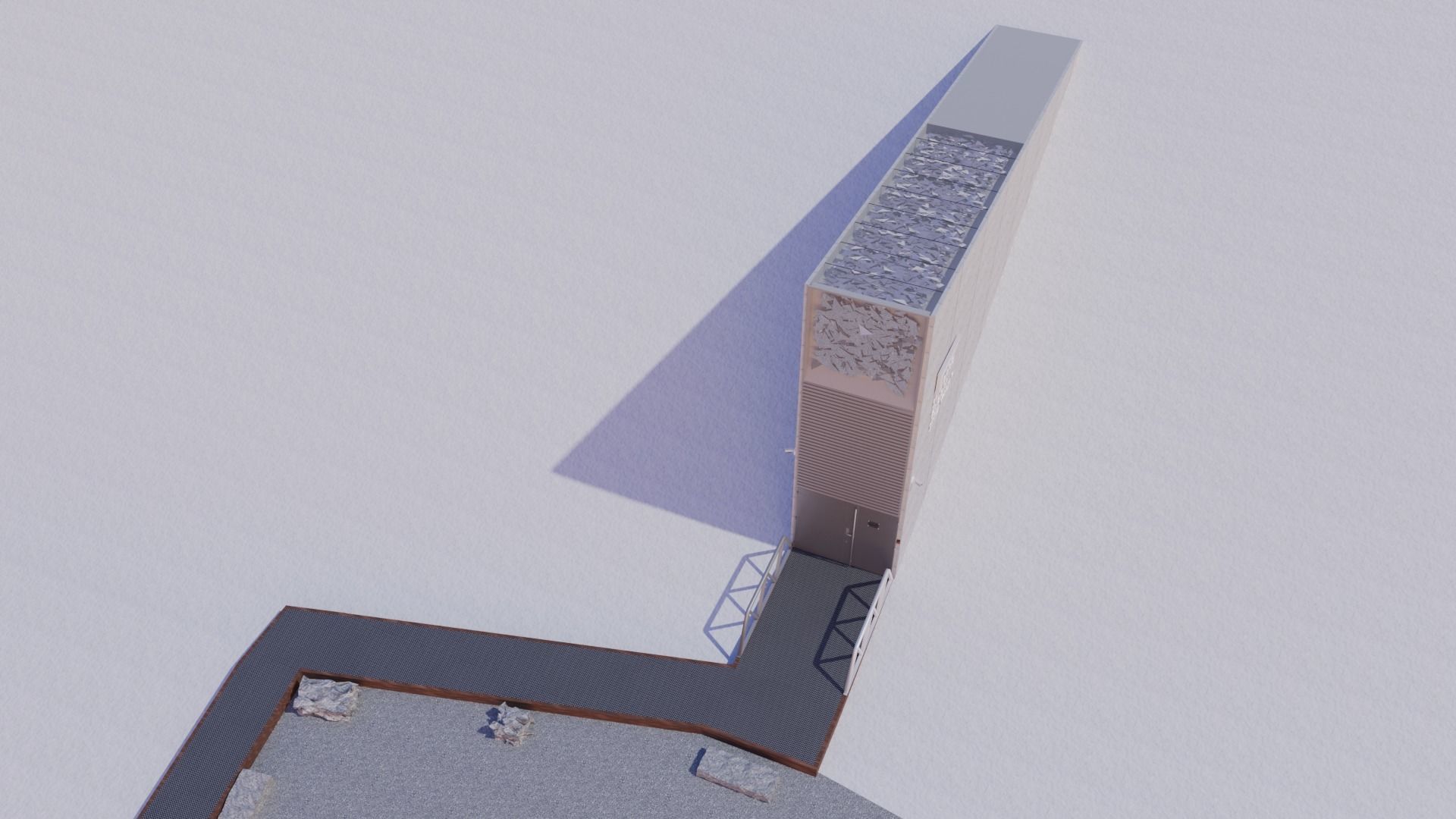 Svalbard Global Seed Vault Low-poly 3D model_4
