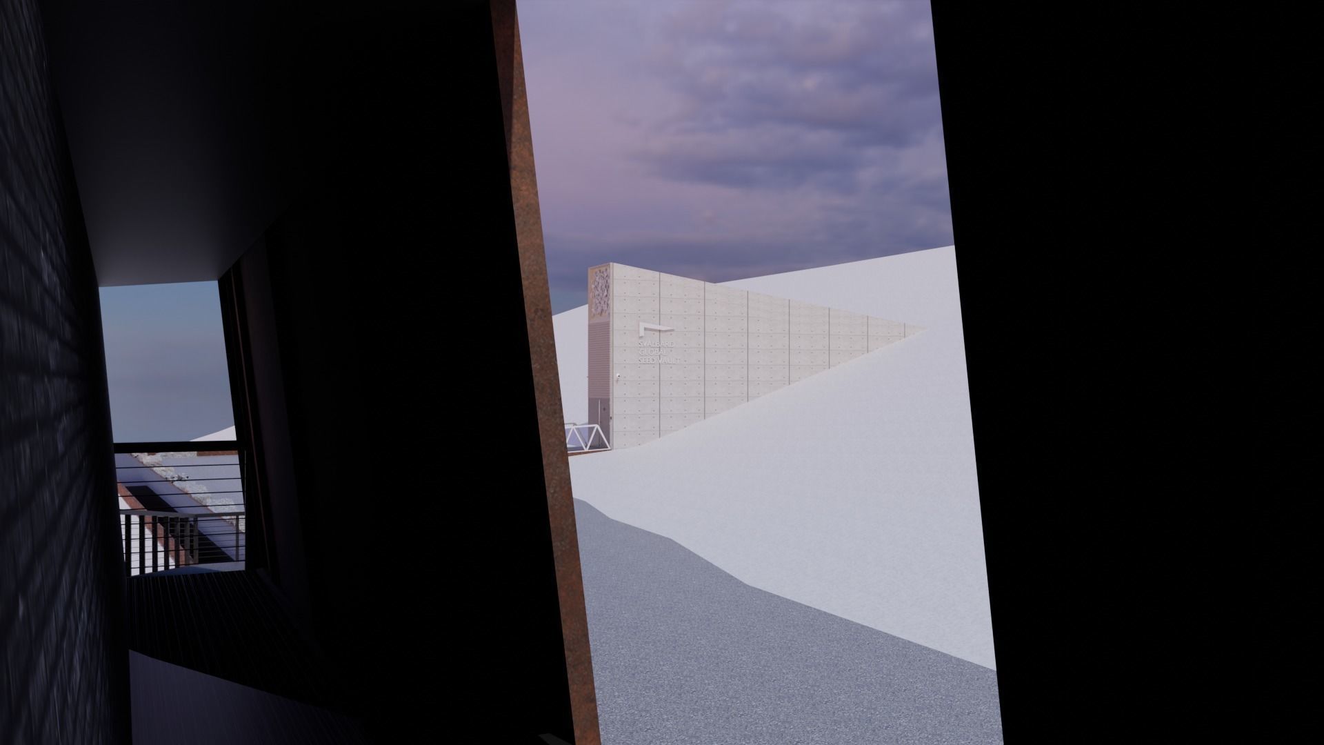 Svalbard Global Seed Vault Low-poly 3D model_7