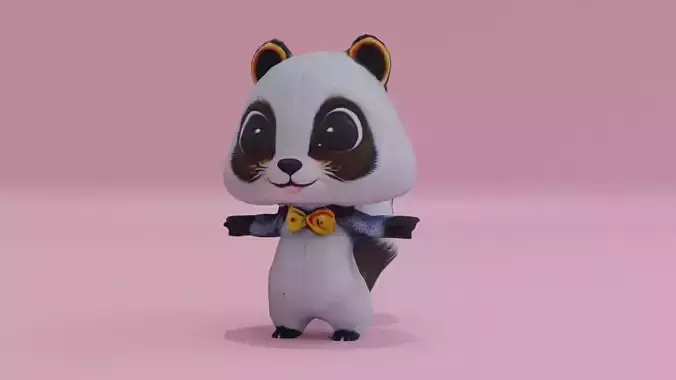 Squirrel Baby Cute Pixar Style Free low-poly 3D model