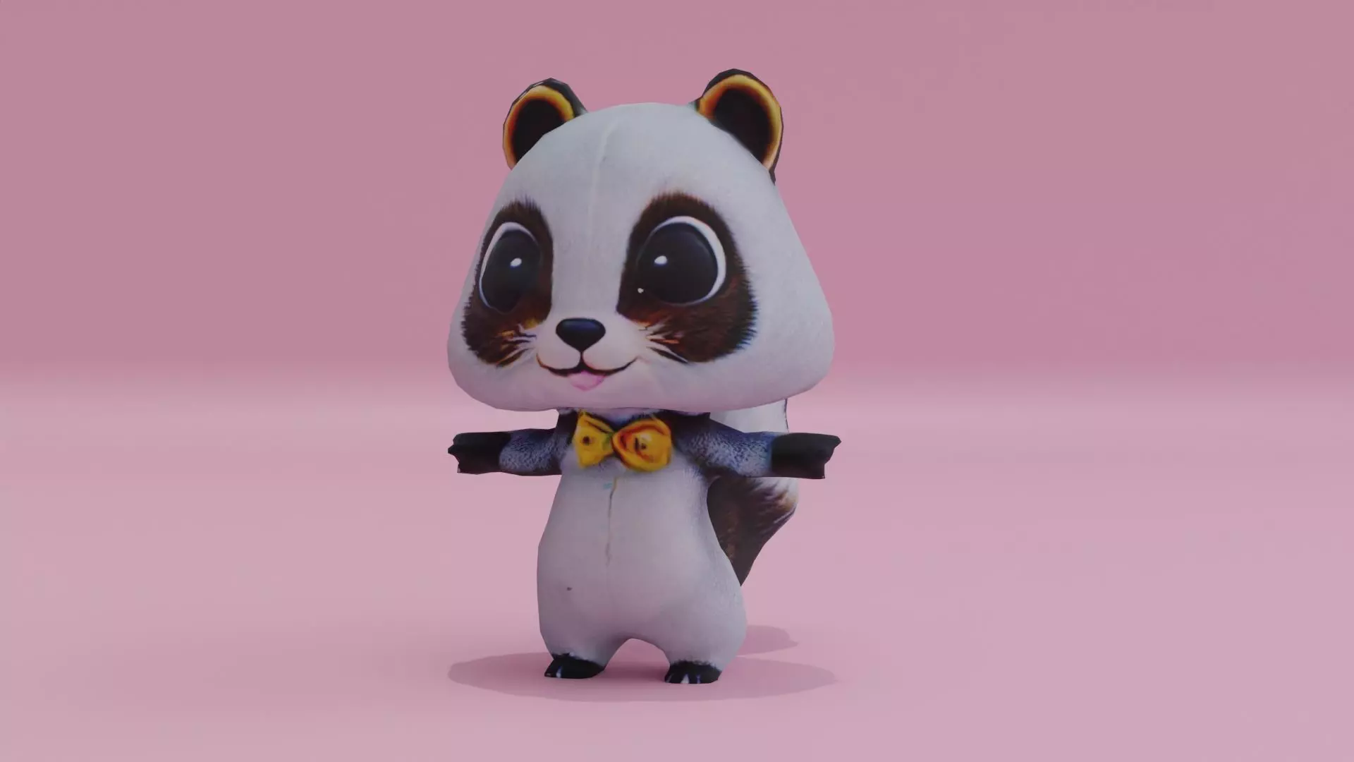 Squirrel Baby Cute Pixar Style Free low-poly 3D model