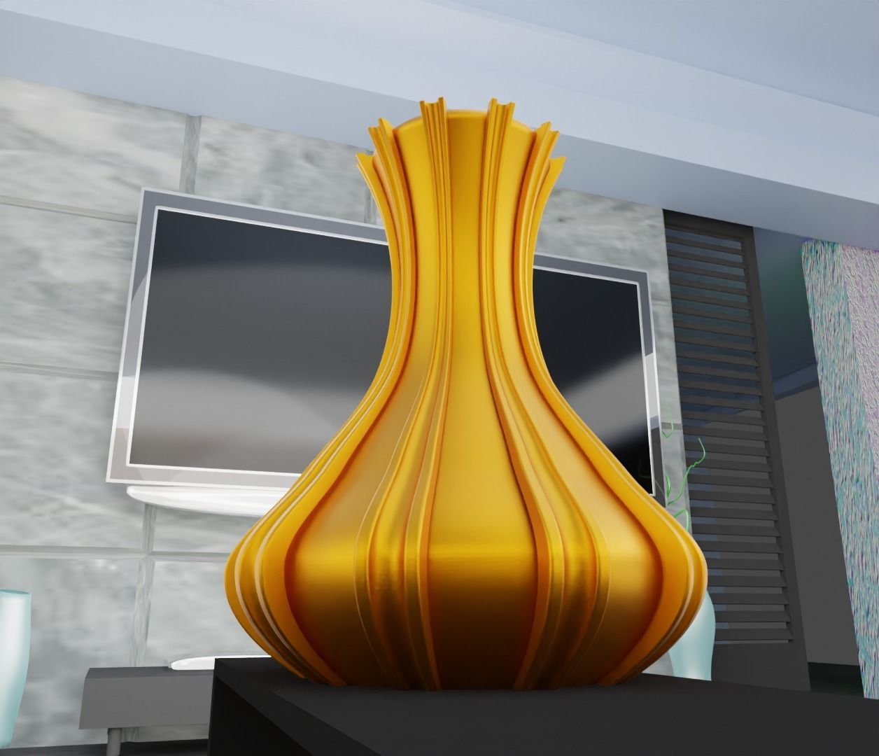 Modern Decorative Vase 3D print model_38