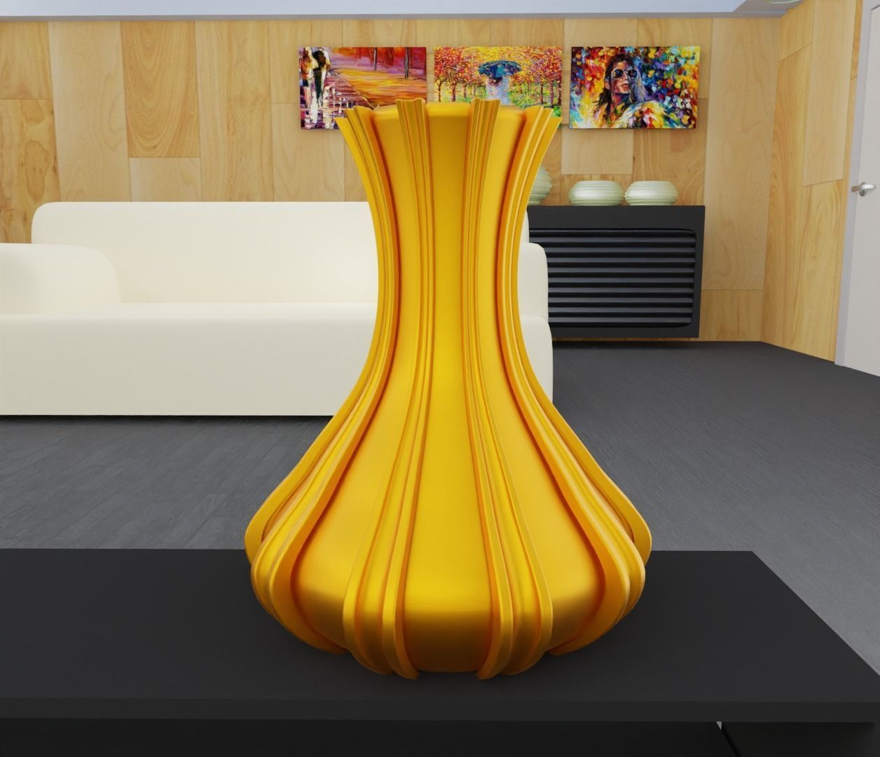 Modern Decorative Vase 3D print model_9