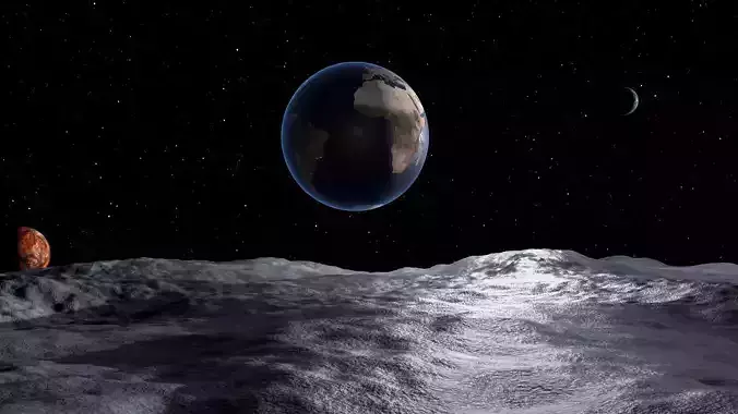 Moon View Solar System