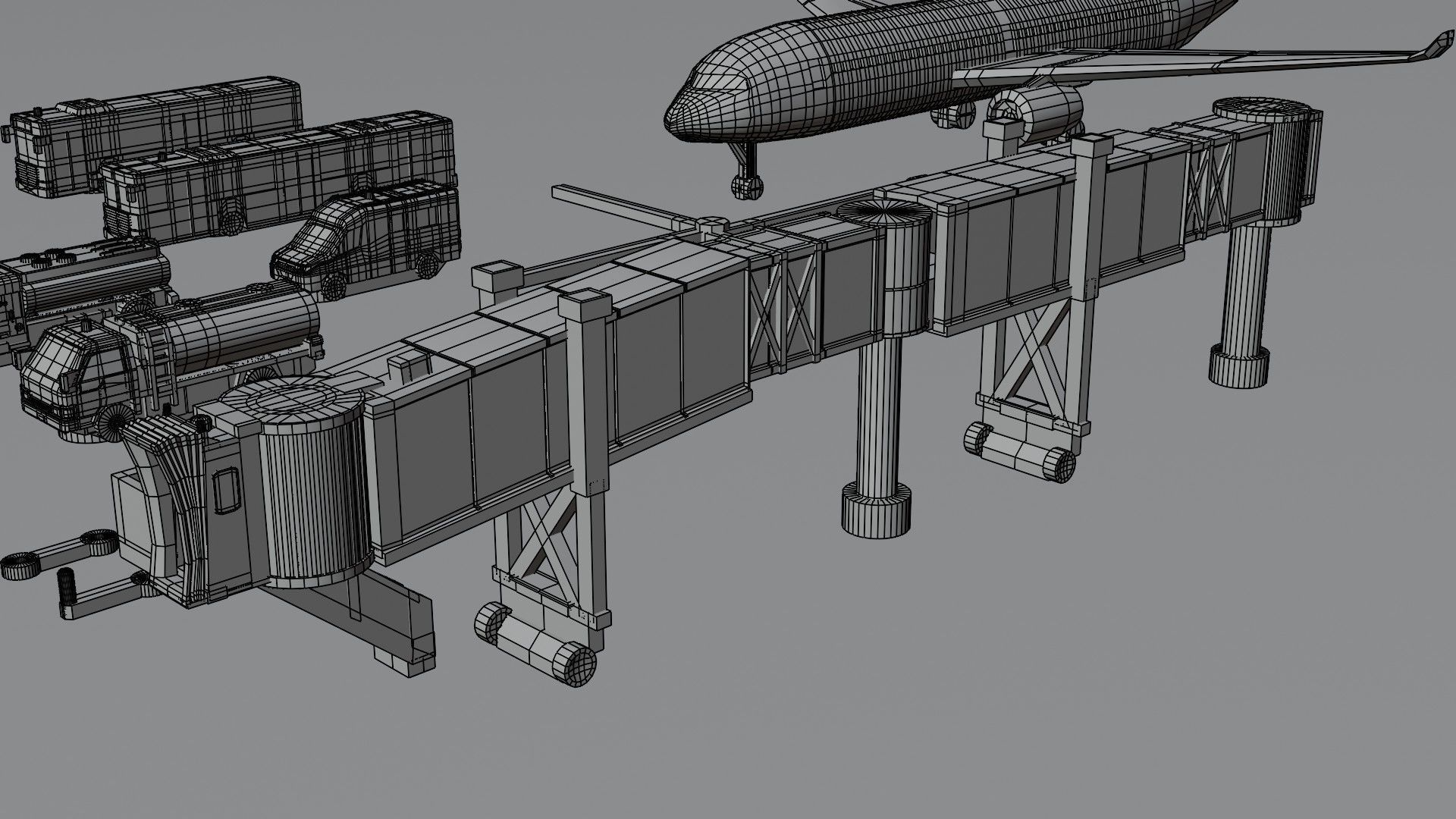 Airport Vehicle Pack Low-poly 3D model_10