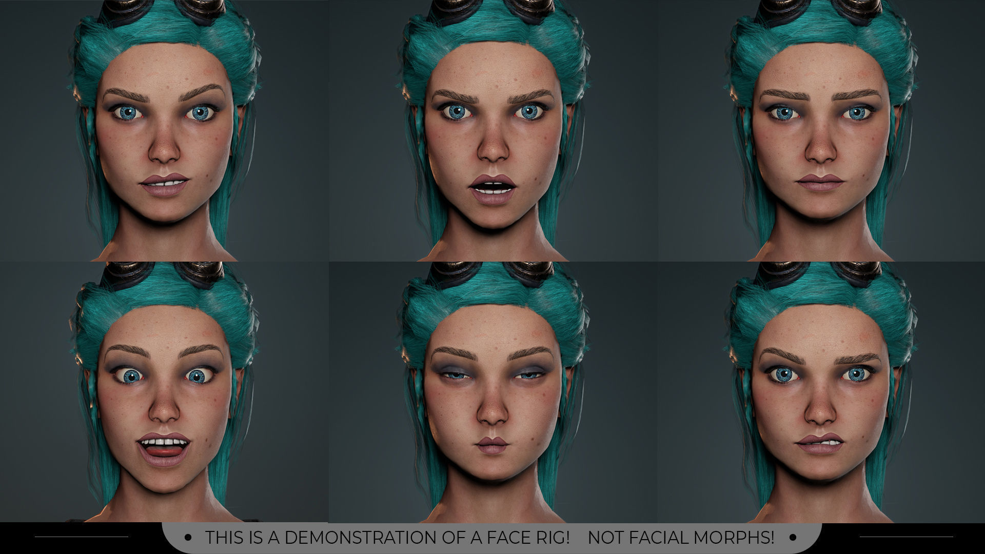 Engineer Girl game character Low-poly 3D model_15