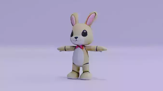 Rabbit Plushie Doll Toy Bunny T-Pose
