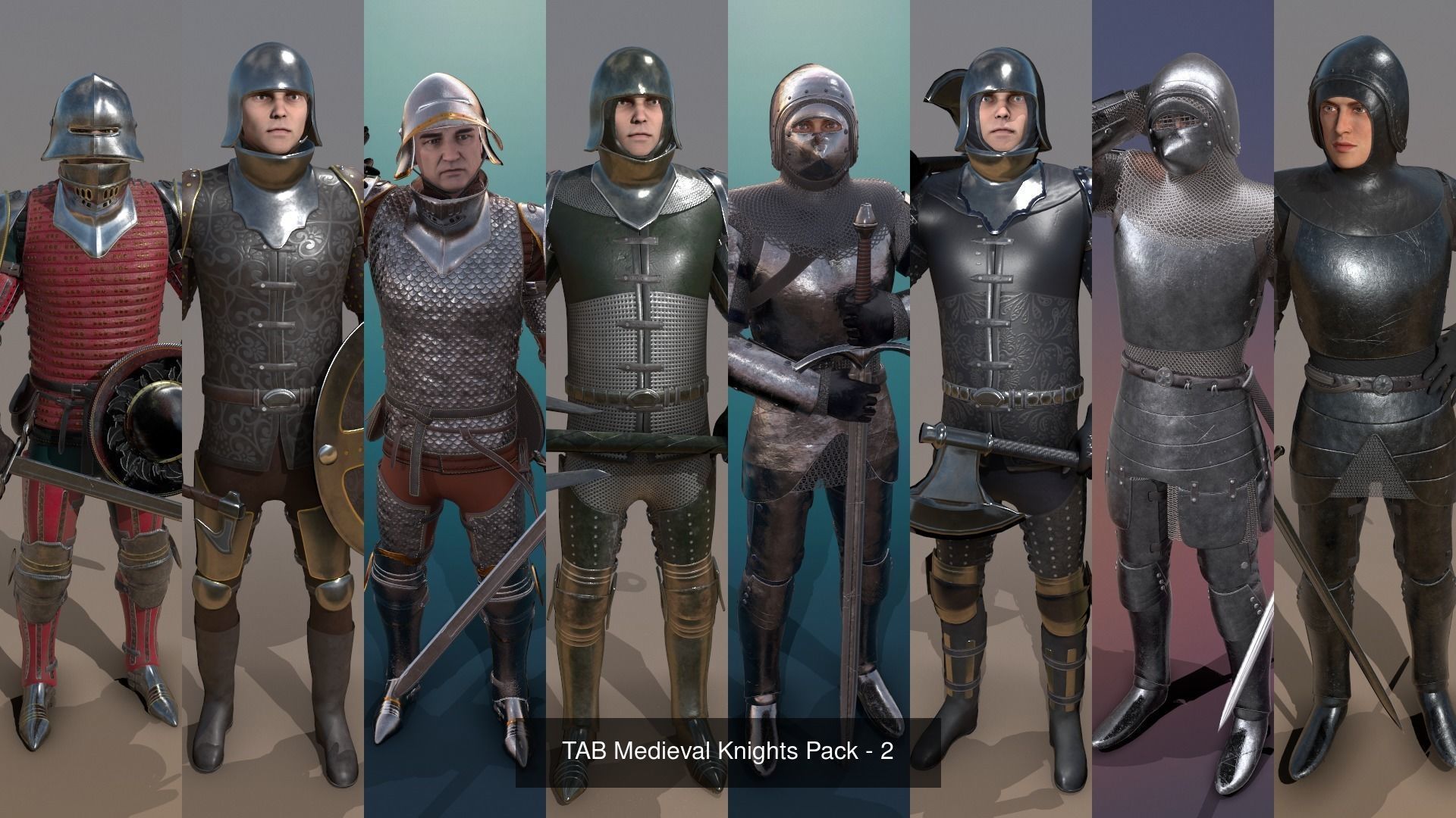 TAB Medieval Knights MEGA Pack - 1 3D Model Collection_5