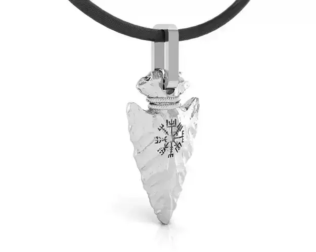 Scandinavian arrowhead pendant