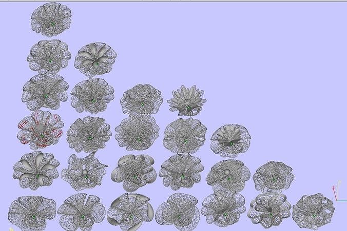 25 new jali rings  3D print model
