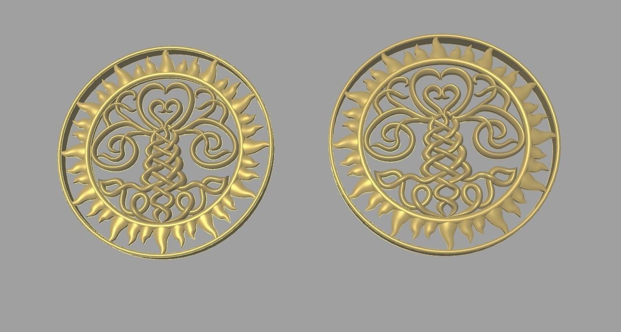 Tree of Life Pendant 3D print model_9