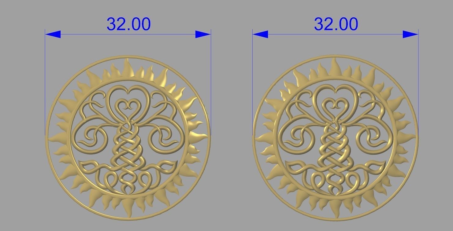 Tree of Life Pendant 3D print model_1