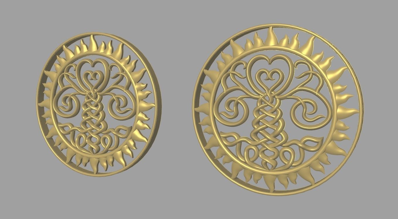 Tree of Life Pendant 3D print model_2
