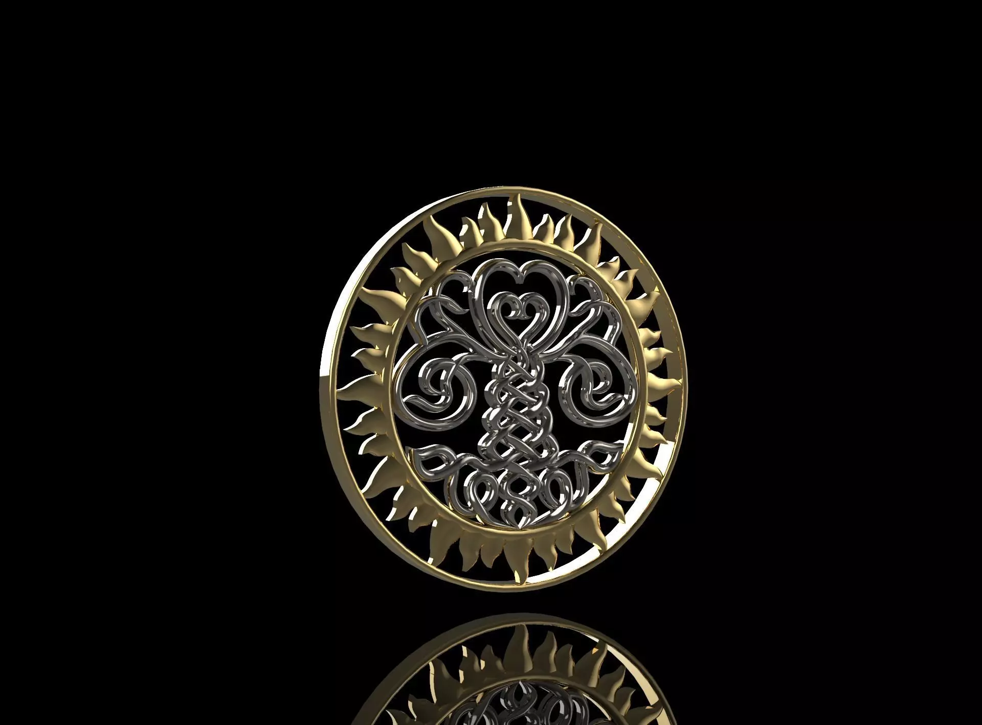Tree of Life Pendant 3D print model_0