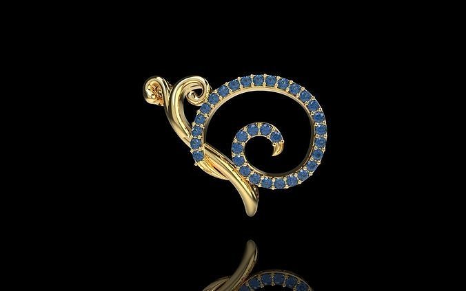 Snail Shape Pendant 3D print model