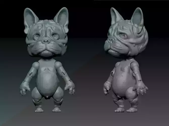 BJD doll french bulldog Boy 15 cm