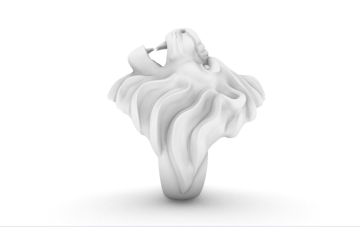 Lion Ring 3D print model_5