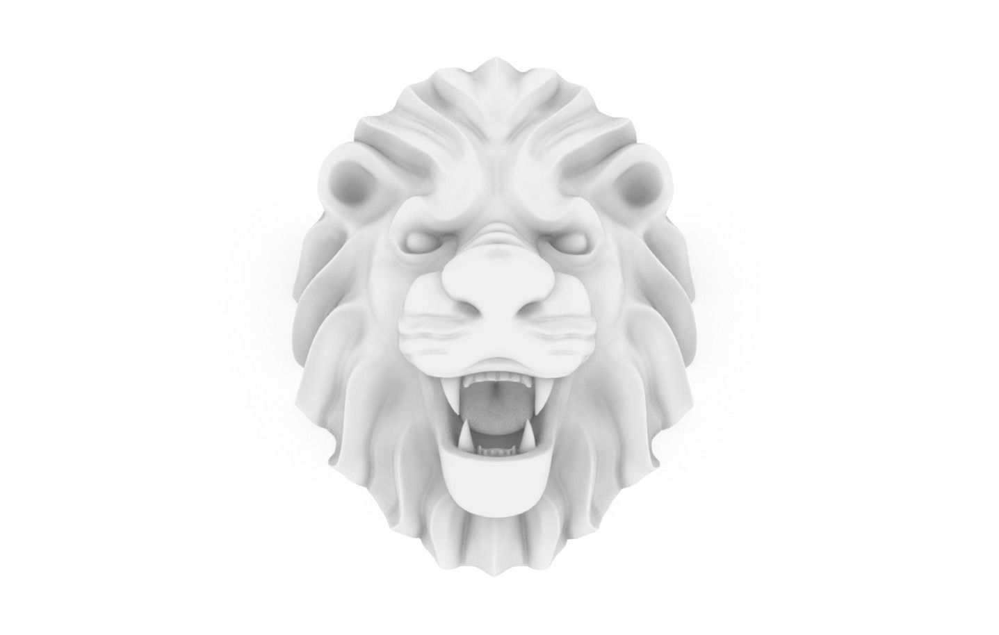 Lion Ring 3D print model_4