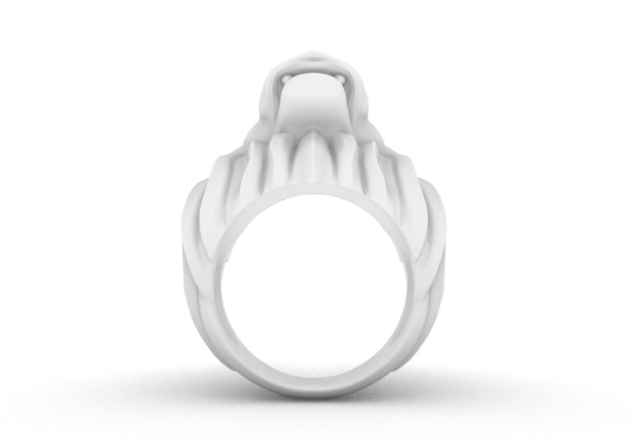 Lion Ring 3D print model_6