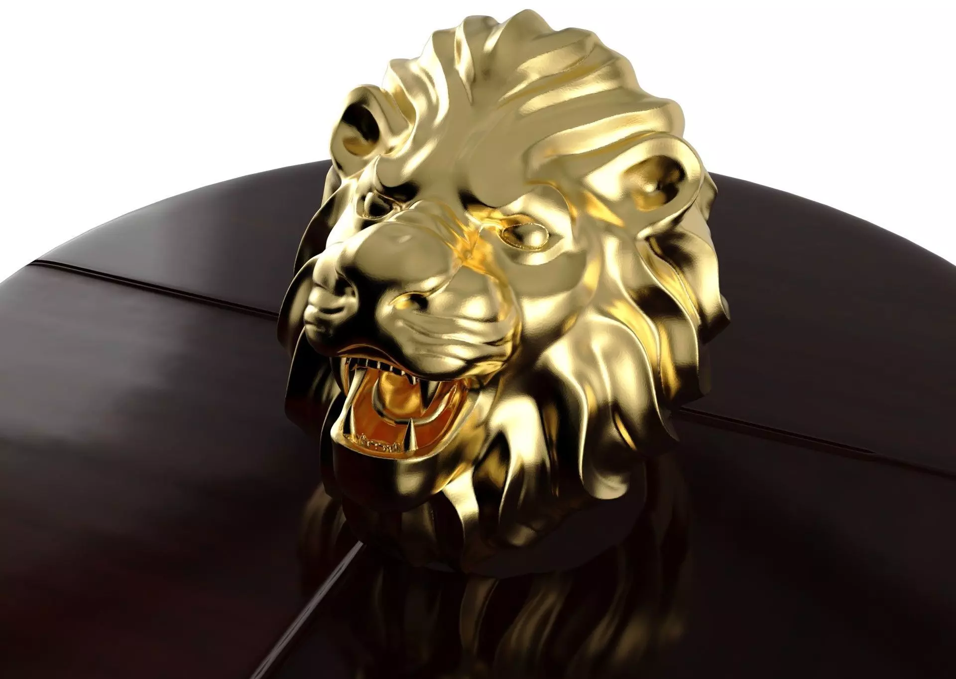 Lion Ring 3D print model_0