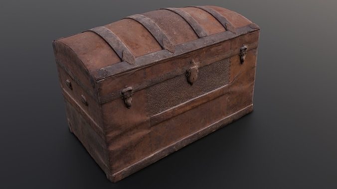 Old Trunk box 3D Model  Low-poly 3D model