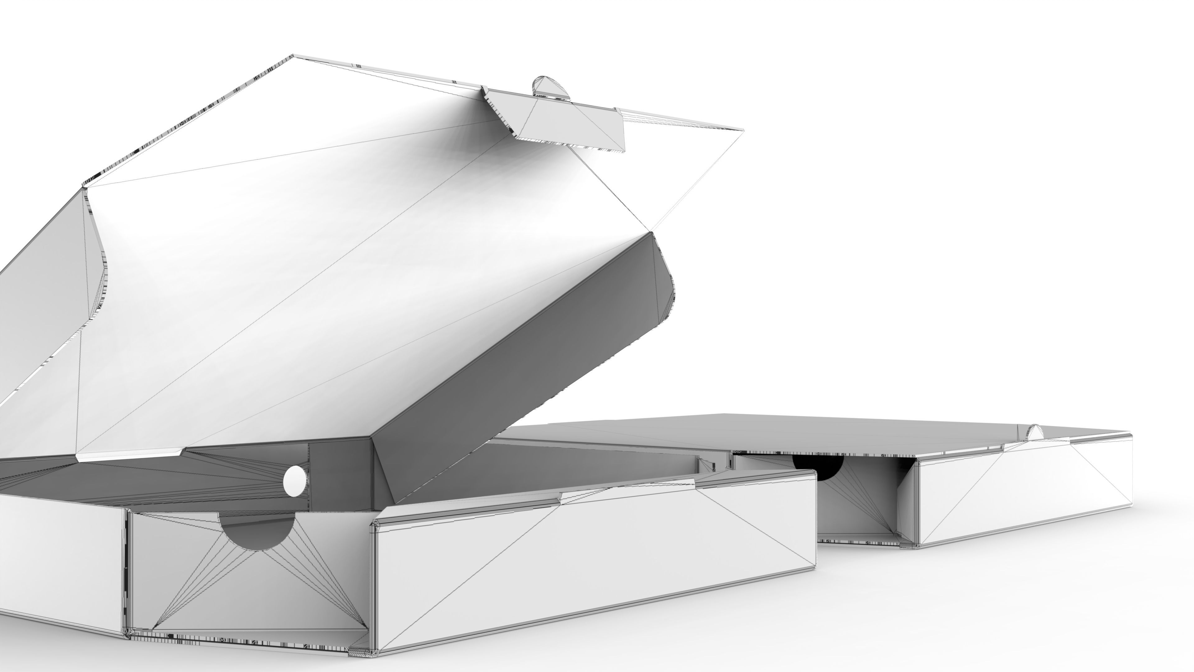 Pizza Cardboard Box Open and Close 375x375x50mm DIE-CUT IN FILES Texture_5