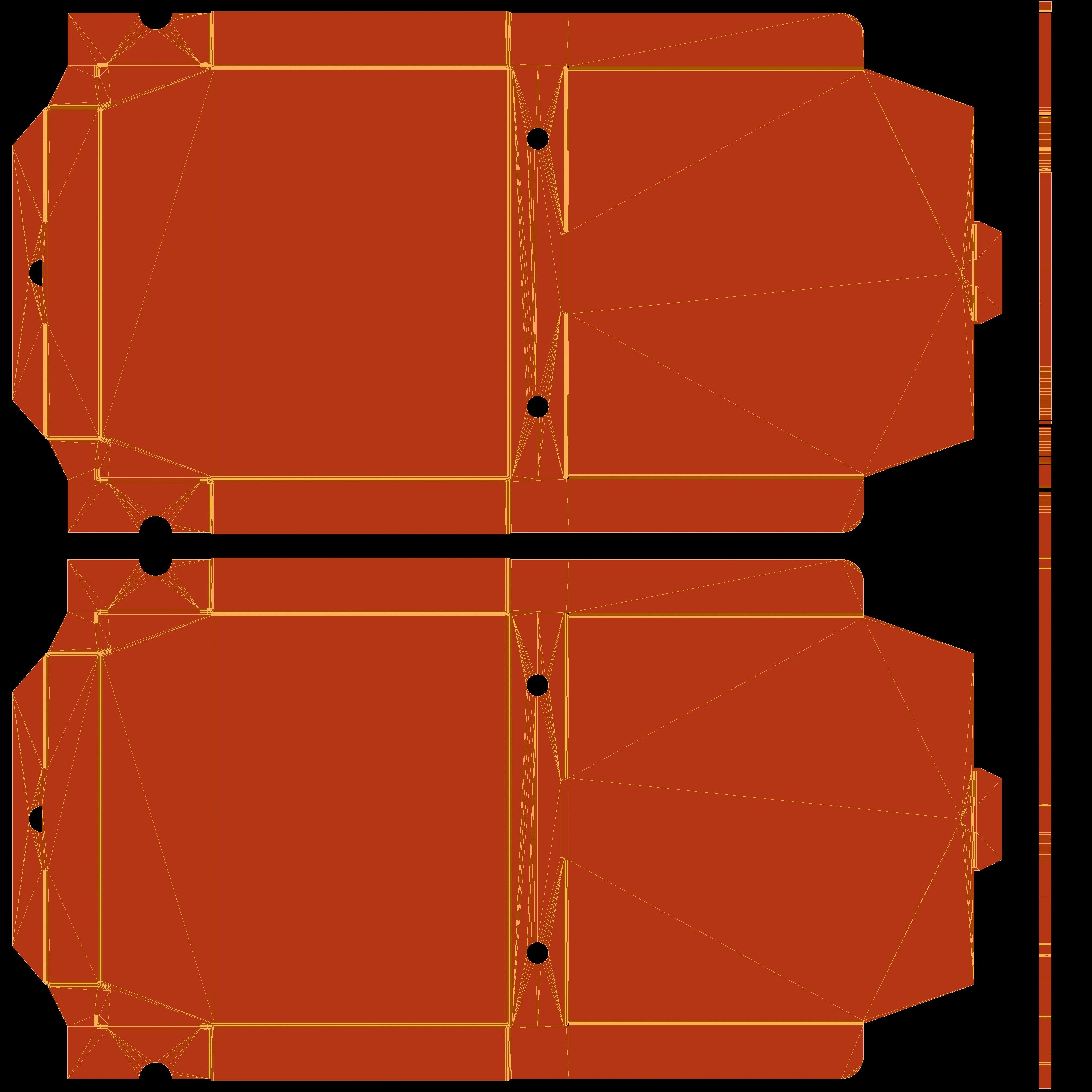 Pizza Cardboard Box Open and Close 375x375x50mm DIE-CUT IN FILES Texture_12