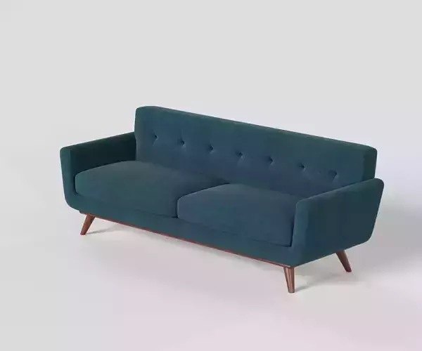 Sofa blue color 3D model 